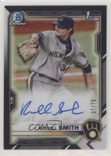 2021 Bowman Draft Chrome Pick Black Refractor 7/75 Russell Smith Auto 5h0