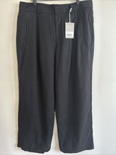 Everlane Way-High Drape Pant Wide Leg Black Women’s Size 16R NWT