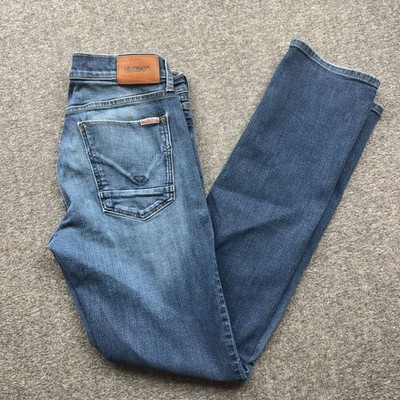 Hudson Byron 5 Pocket Straight Zip Fly Jeans Blue Size 30x32 Distressed
