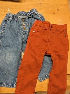 Jeans, 80, Dopodopo Baby, 9-12 Monate, Weit ,Schmal, Rot, Blau, Mädchen