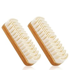 2PCS Suede Brush and Eraser 2-in-1 Kit, Soft Wooden Handle Shoe Cleaner for