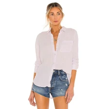 Rails Women's Size XL Lavender Purple Ellis Gauze 100% Cotton Button Down Top 