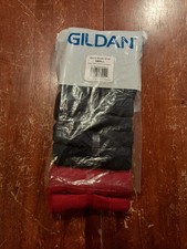 Gildan Men's Red Blue 100 Cotton Boxer Briefs Size Small 5 Pack 