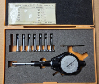 512 Mitutoyo 526 100 split bore gage .4 .7"dial test Indicator .05".0005"