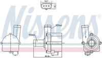 Zusatzwasserpumpe (KüHlwasserkreislauf) Nissens 832121 Kunststoff 12V FüR VW CR7