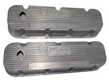 Big Block Chevy Mt Finned Aluminum Valve Covers Pre-1970 Bbc W 427 Logos Rare