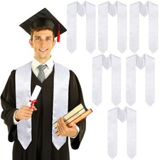 6Pcs 70" Graduation Stole 2025 Unisex Adult Graduation Sash Plain Grad Stole ...