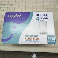 Babyfeel Refill Pack Holds up to 2320 Diapers Fit All Dekor Plus Sz Diaper Pails