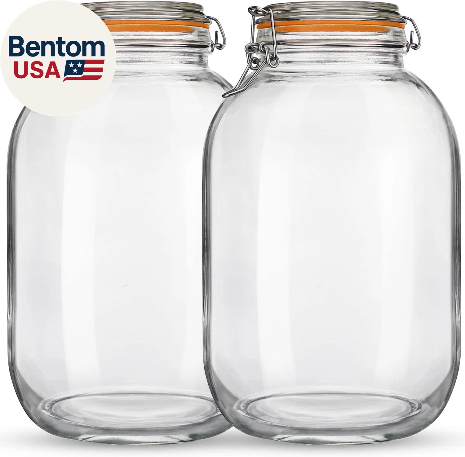 Glass Jars with Airtight Lids, 2 Pack Large Mason Jars with Replacement Silicone
Opens in a new wind