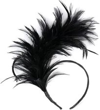 BABEYOND Fascinator Hats for Women Feather Headband Kentucky Headpiece Gatsby De