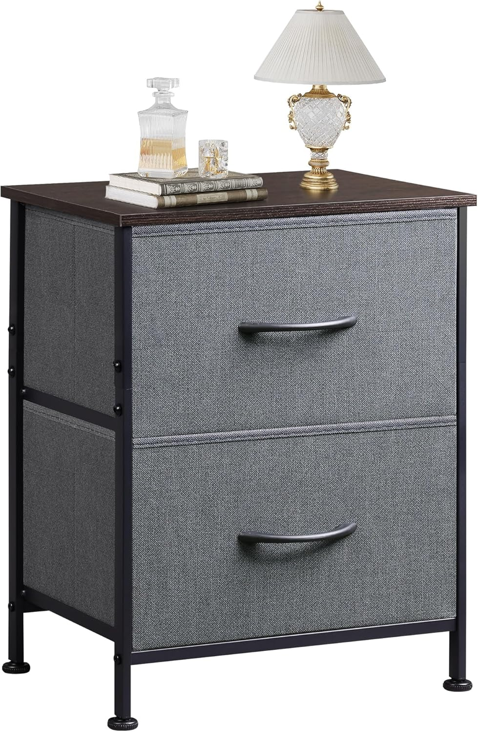 Compact 2-Drawer Nightstand Dresser for Bedroom or Bedside-image