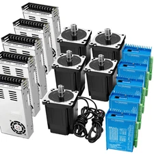 1/5-Axis NEMA34 Closed-Loop 86-Step Hybrid Servo Motor Driver Power Supply Kit