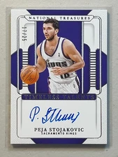 Peja Stojakovic 2024-25 National Treasures /25 Silver Auto Timeless Talents READ