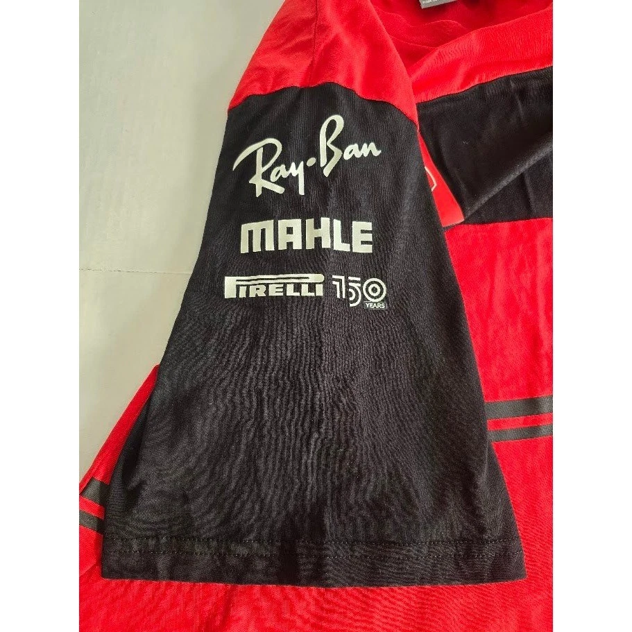 Puma Ferrari гонки команды рубашка-поло EssreFerrari мужской красный черный спонсор логотипы 2 X - Изображение 4 из 4