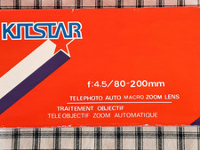 Excellent Kitstar 80-200mm f/4.5 Auto Macro Zoom - Canon FD Breech Mount