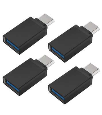 USB C to USB A Adapter 4 Pack, Quick Charge & Data Sync Connector