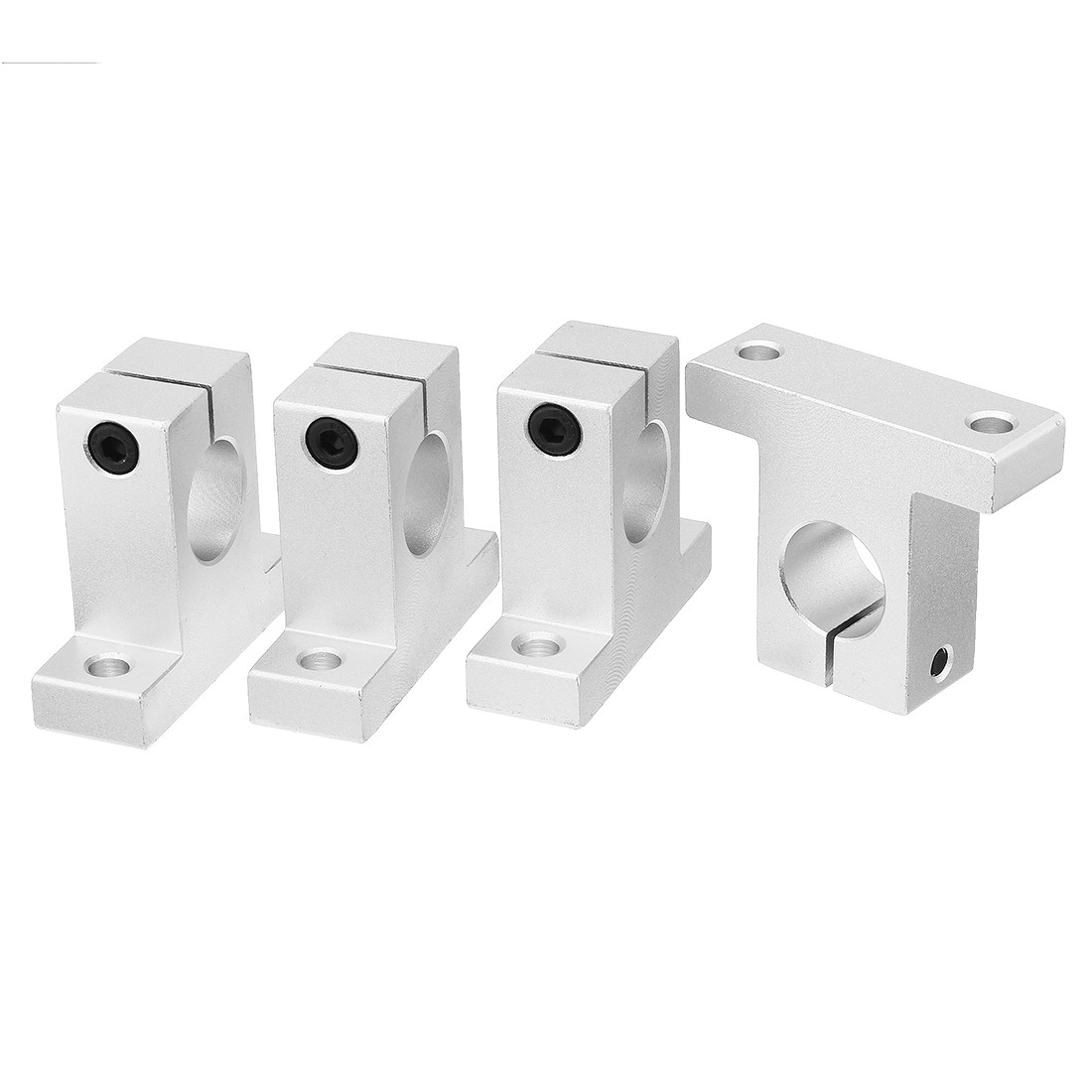 Support de rail guidage Sk20 en aluminium de 20mm pour arbre linéaire 4 pièces