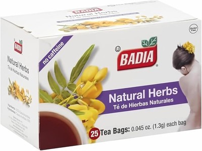 Natural Herbs Tea, 25 Tea Bags (Pack of 2)   Herbal Blend for Brewing Hot or
