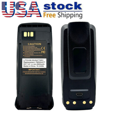 USB-C 2600mAh Li-ion Battery for XPR6550 XPR6350 XPR6380 XPR6580  DGP6150 Radio
