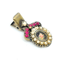 Lovely Hand Made Crystals Hair pin Clip By Michal Negrin beautiful Unique 72