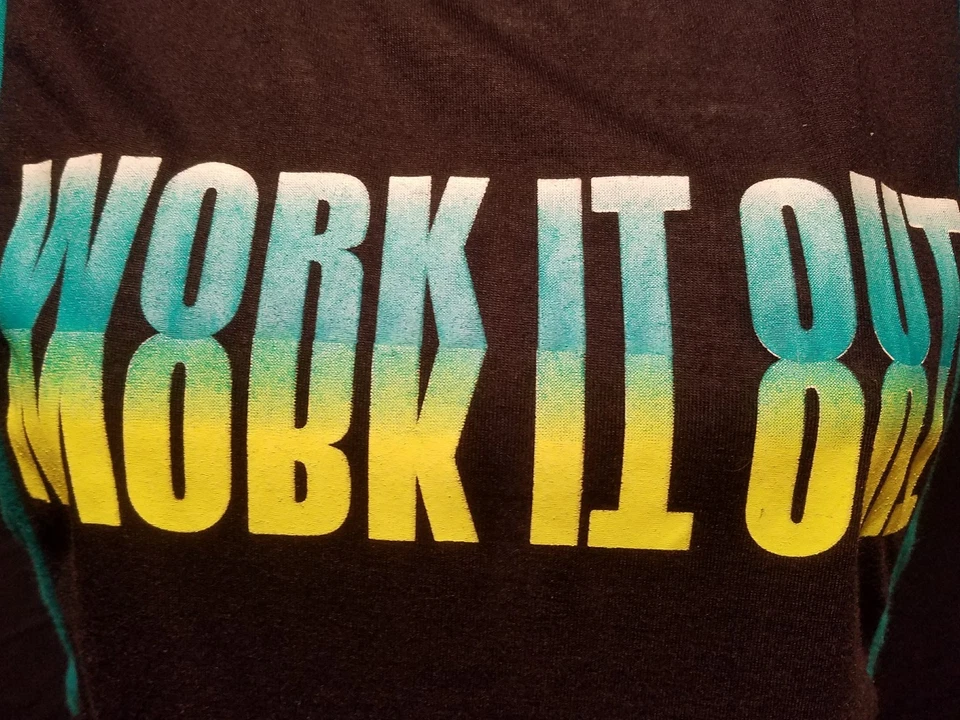 CAMISETA ENERGIE NEGRA VERDE FITNESS GIMNASIO MANGA CORTA WORK IT OUT XS XSMALL Foto 2 de 4