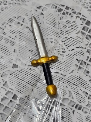 Gold Hilt Black Handle Knife Action Figure Toy Accessory