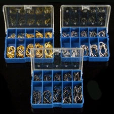 100Pcs/Lot Sharpened Fishing Hook High Carbon Steel Fishing Hooks With Box #