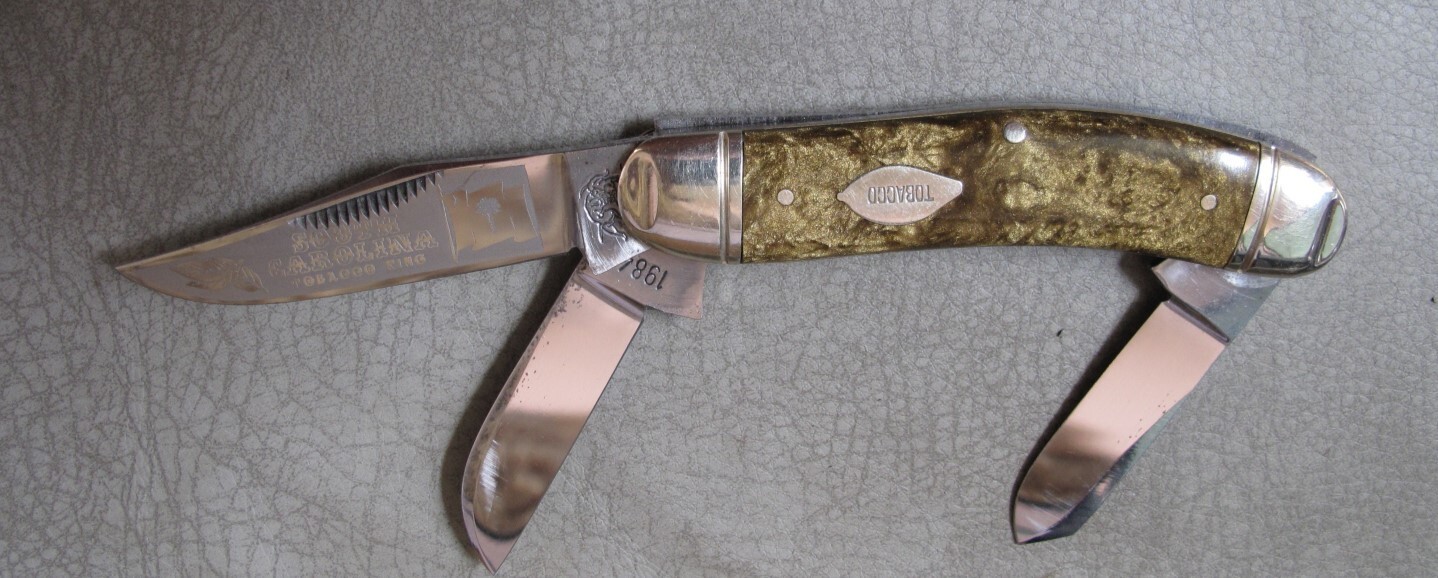 Bulldog Brand South Carolina Pocket Knife, 1984 Tobacco King, Germany