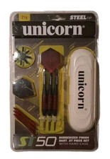 Unicorn ST50 Rubberized Finish Darts Steel Tip New in Package 27 pc Set W/ Case