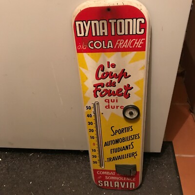 WERBESCHILD THERMOMETER SEHR SELTEN DYNA TONYC A LA COLA FRISCH 68,5X18,5