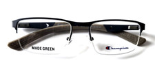 CHAMPION MAKE200 C03 NEW AUTHENTIC RECTANGLE HALF RIM FRAME EYEGLASSES 53-18-140