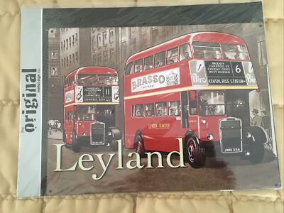 Leyland London Busse The Original Metal Sign Co. Handgefertigtes emailliertes Blechschild