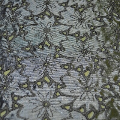 Italian fabric cutwork embroidery taffeta Wool blend Silver gray 150x190cm