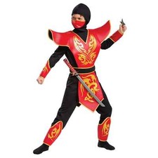 Member's Mark Boys Red Ninja Costume Size S 4-6