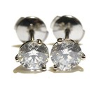 GIA Certified 14k white gold SI2 I1 F  1.64ct round diamond martini earrings NEW — photo 3