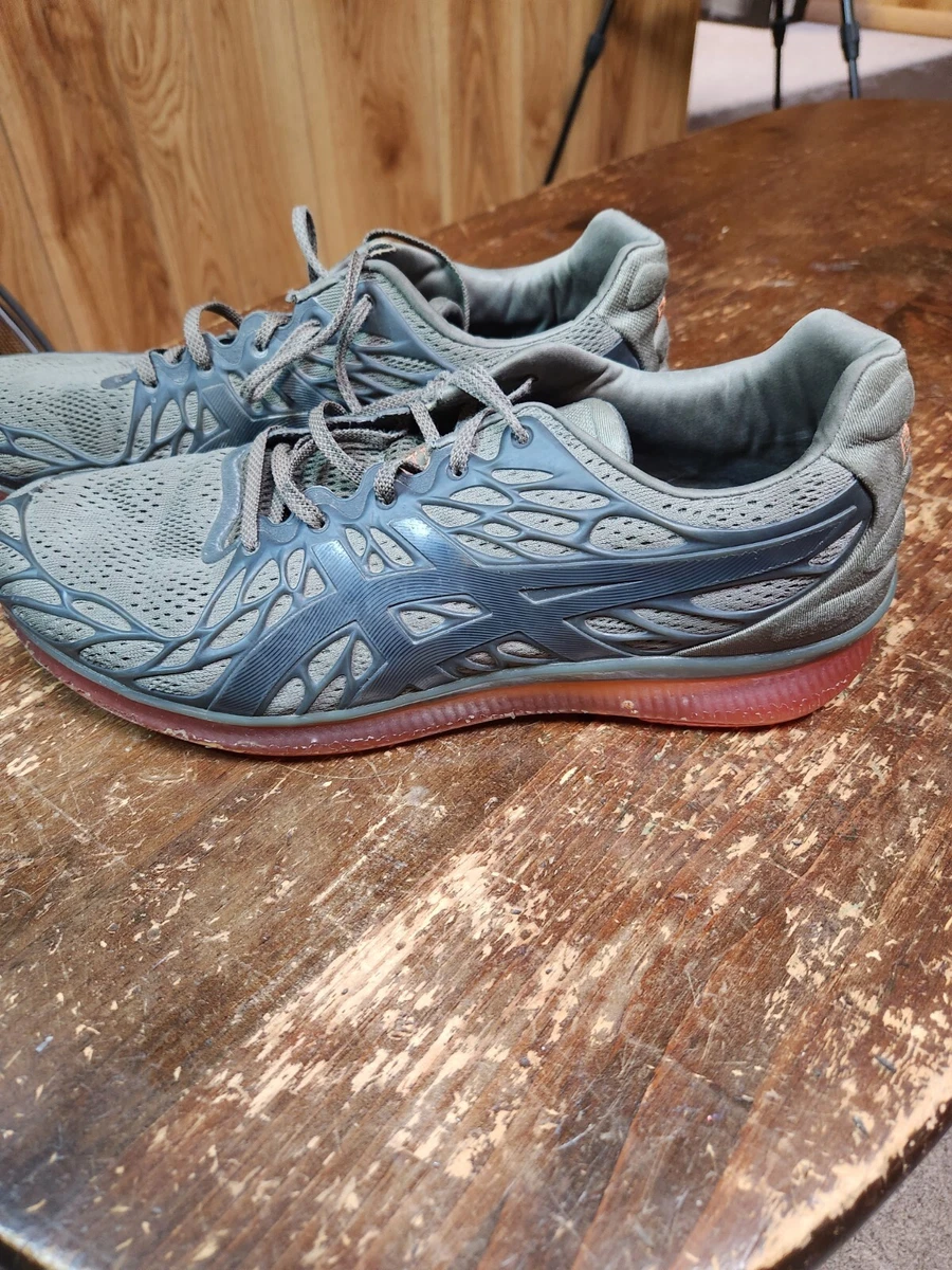 Asics GEL QUANTUM INFINITY 2 Olive Green Orange Men Running Shoes