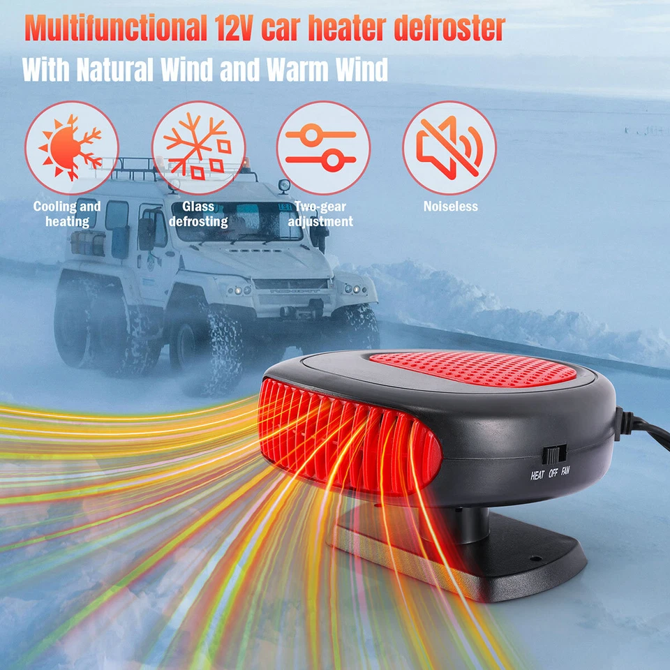 12V 150W 360° Electric Car Heater Portable Defogger Defroster for Car Truck RV - Image 2 of 4