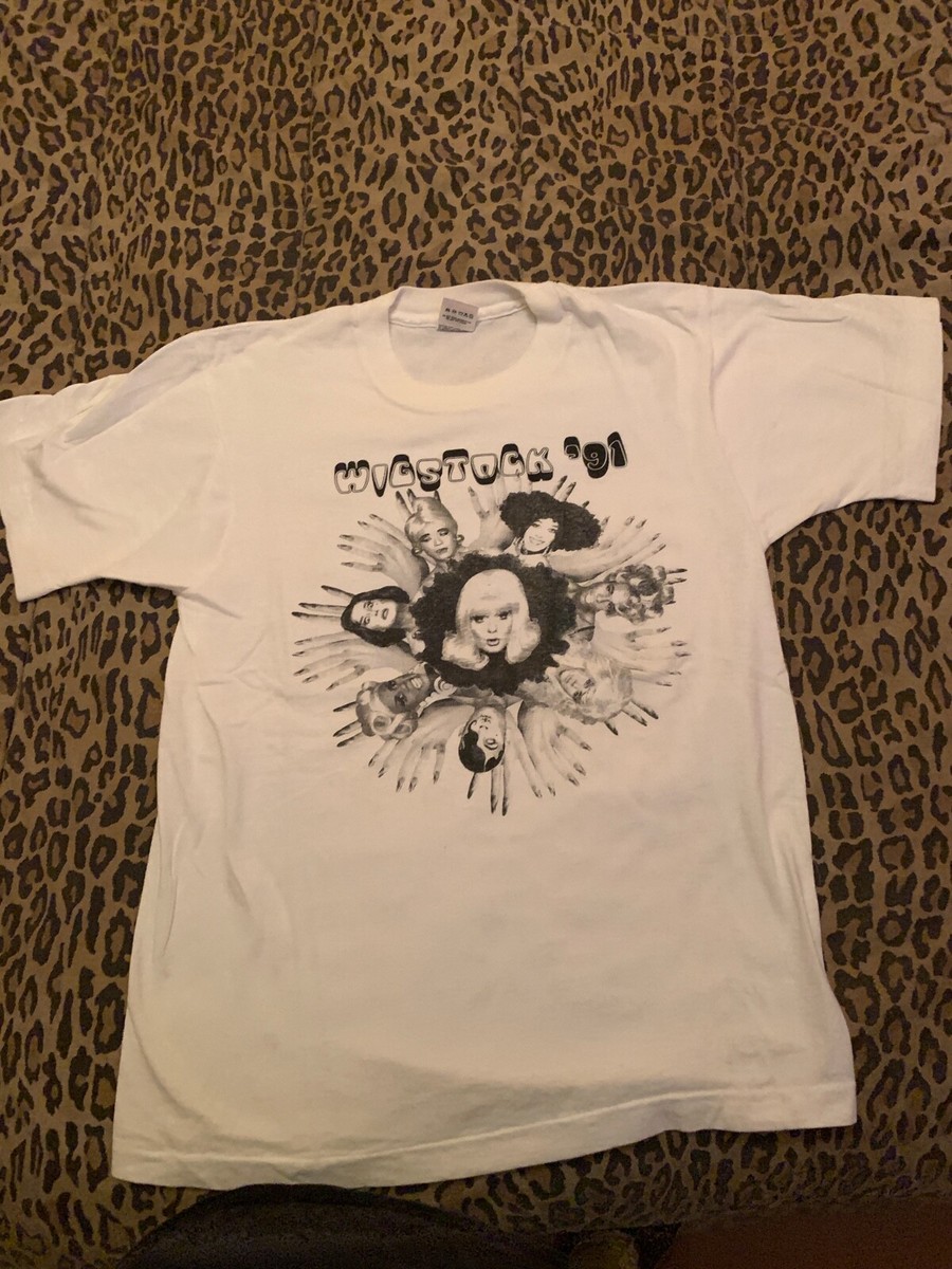 Vtg Rare Wigstock T Shirt RuPaul, Lady Bunny, Taboo, Dita Von