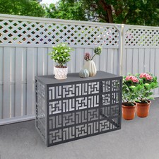Outdoor Garden Air Conditioner Privacy Fence Panels w/Sturdy Metal Ground Stakes
