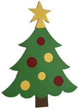 Christmas Tree Paper Piece Handmade For Scrapbook Pages Or Card Making