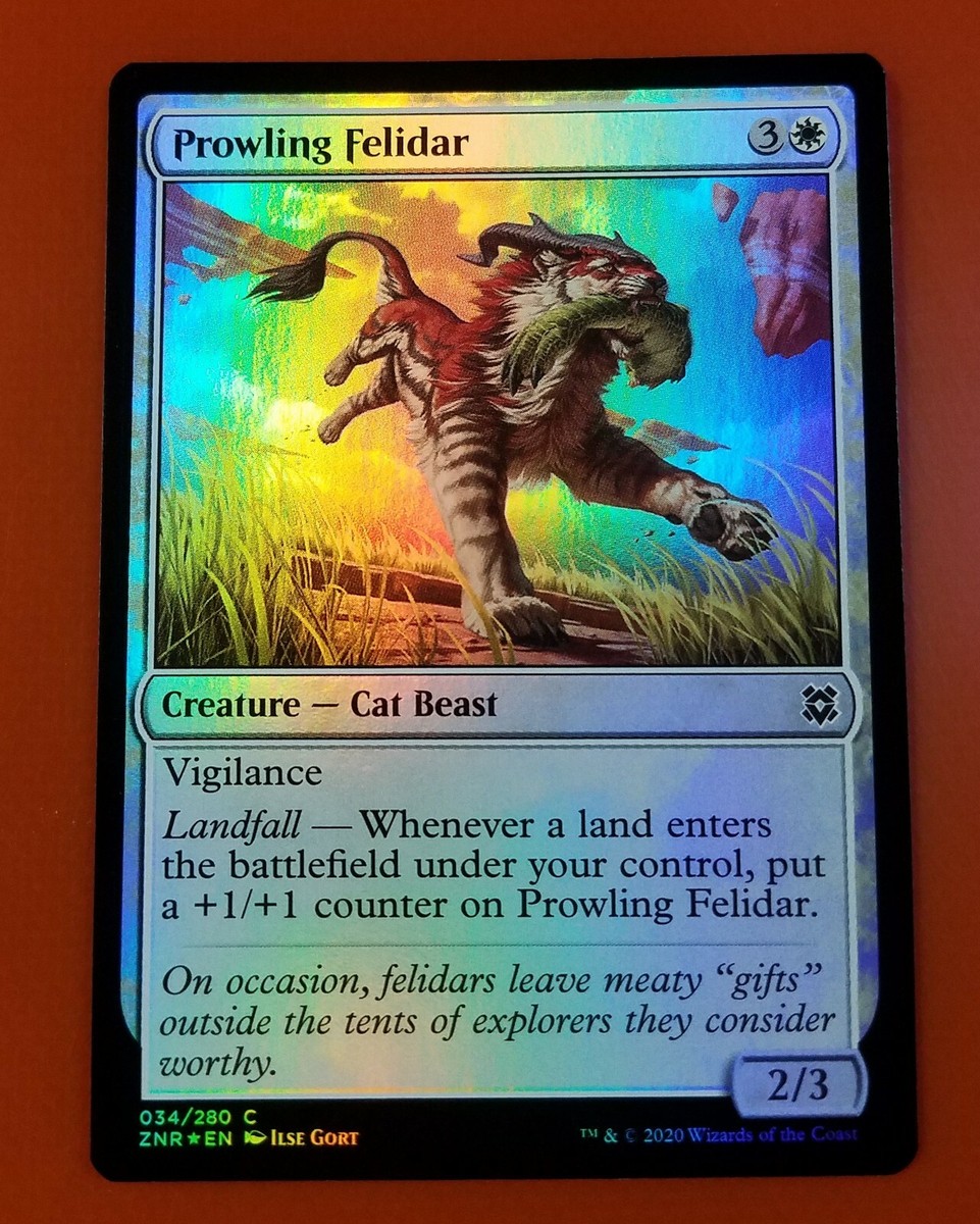 1x Prowling Felidar | FOIL | Zendikar Rising | MTG Magic Cards | eBay