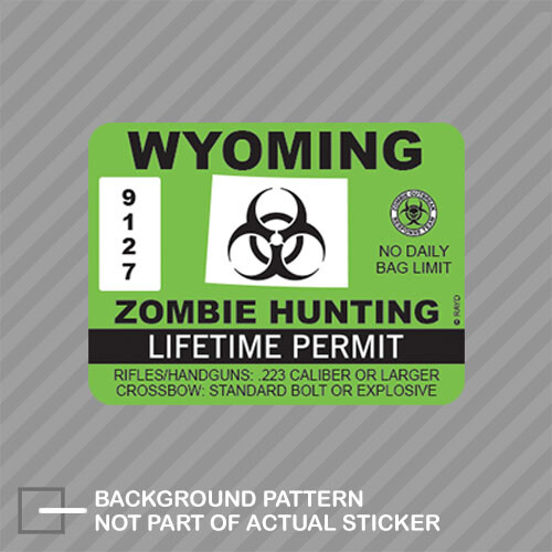 Purchase CANADA Zombie Hunting Permit License Decal 3"x4" Vehicle Sticker Tags Graphics In - Foto 9