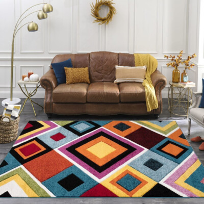 Mehrfarbige Teppiche Luxus Geometrisch Teppiche Klein Groß Fußmatte Teppich Läufer