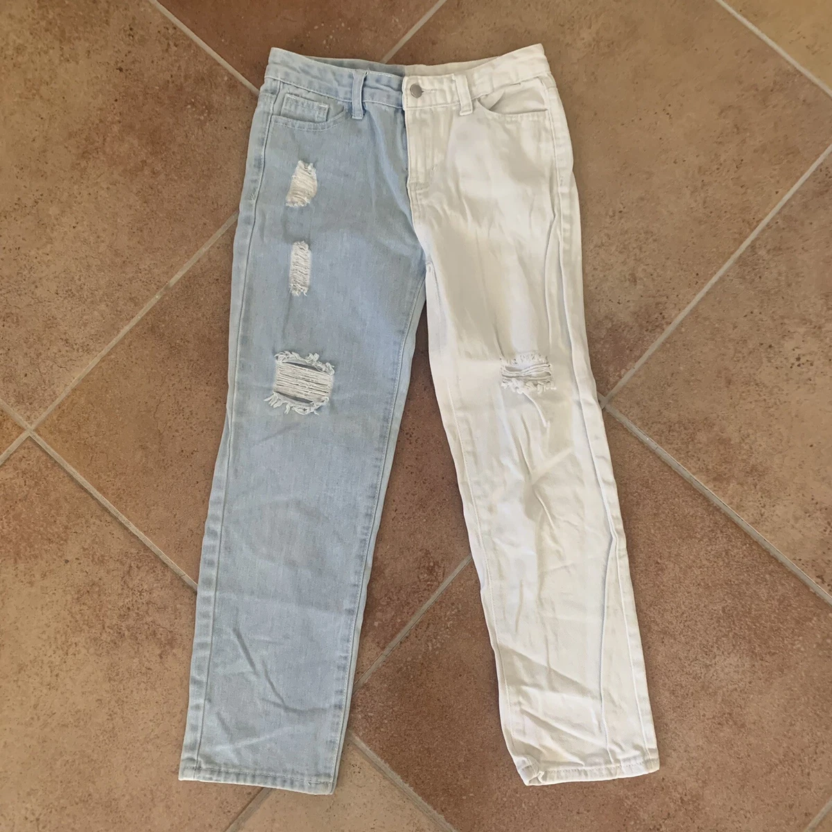 White tone sale jeans