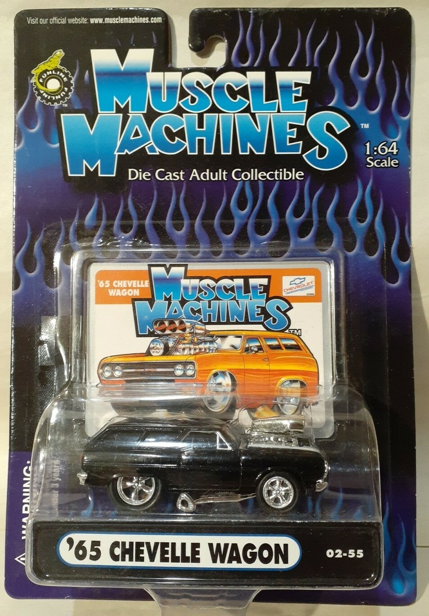 3台セットMUSCLE MACHINES　 65CHEVELLE WAGON Muscle Machines 1965 Chevy Chevelle Station Wagon 1/64 Die