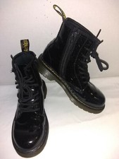Dr. Martens 1460 Glitter J Black Lace Up/Zip Boots Unisex Youth Size 2