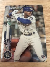 2020 Topps Chrome Baseball MLB Kyle Lewis Seattle Mariners Rookie Card #186. rookie card picture