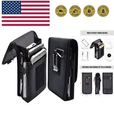 Dual Phone Holster, Large Smartphone Pouch, Belt Clip Tool Pouch, Multi-Purpo...