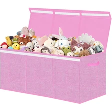 Extra Large Toy Box Chest for Girls, Collapsible Kids Toy Storage Organizer Boxe