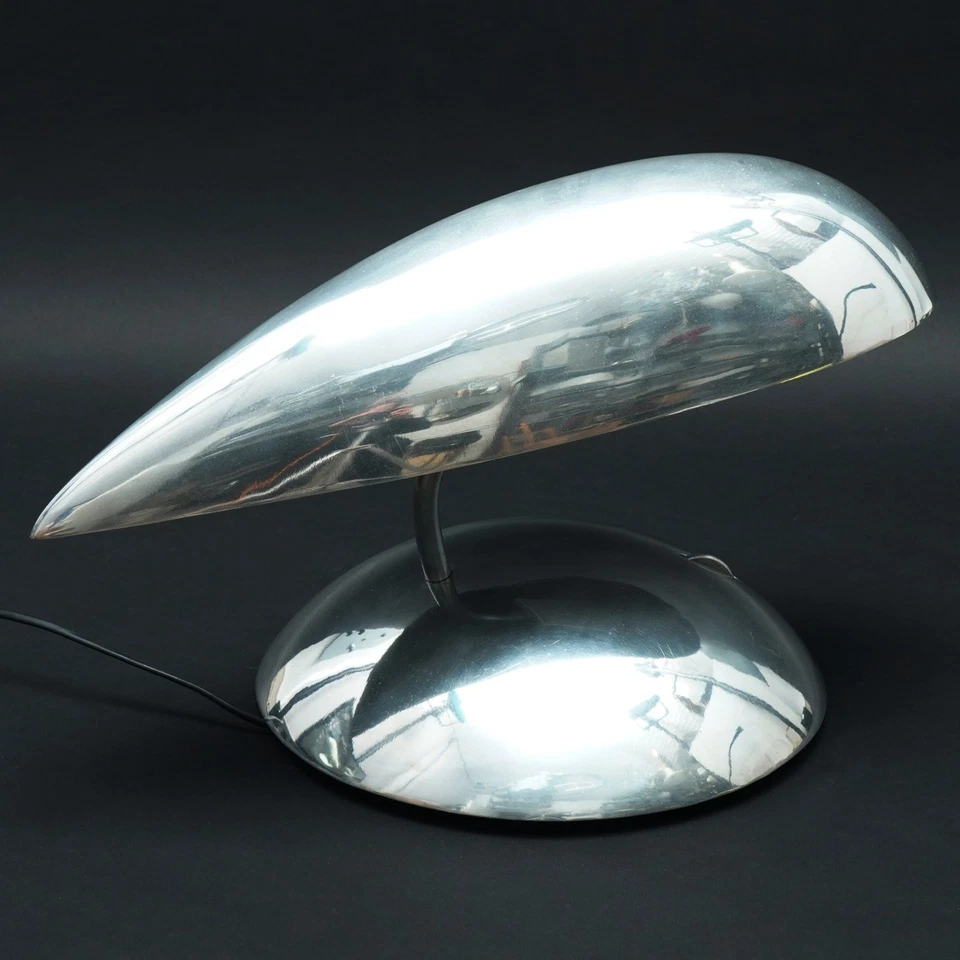 Scrivania Alluminio Lucidato Spazio Alieno Design 80s Hr Giger-ära 1.Z - Immagine 2 di 4